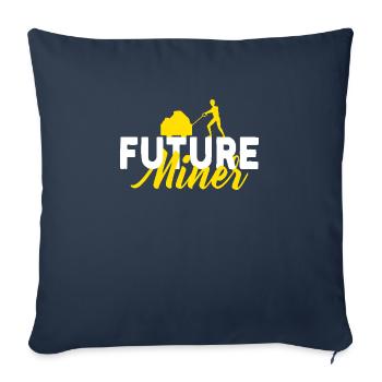 Future Miner - Sofa pillowcase 17,3'' x 17,3'' (45 x 45 cm) - navy - Front