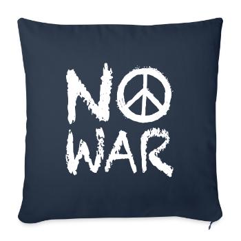 Pas de guerre paix Street Art - Housse de coussin décorative 45 x 45 cm - bleu marine - Devant