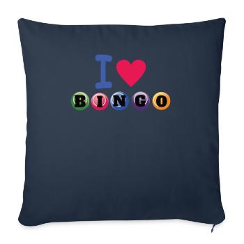 Bingo Player Gift Gift Idea - Sofa pillowcase 17,3'' x 17,3'' (45 x 45 cm) - navy - Front