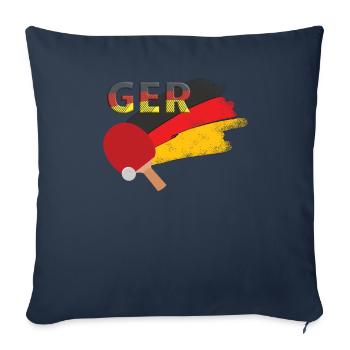Germany Table tennis - Sofa pillowcase 17,3'' x 17,3'' (45 x 45 cm) - navy - Front