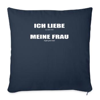 Angler Geschenkidee Hobby Angeln - Sofakissenbezug 45 x 45 cm - Navy - Vorne