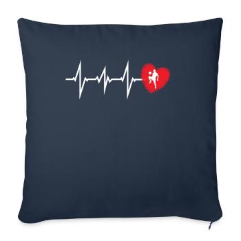 Accessoires de football Idée cadeau Fan de football - Housse de coussin décorative 45 x 45 cm - bleu marine - Devant