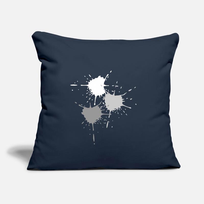 Art - Exploding color blots in gray Sofa pillowcase 17,3'' x 17,3'' (45 x 45 cm)