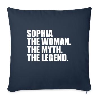 Woman Mythos Legende Name Sophia - Sofakissenbezug 45 x 45 cm - Navy - Vorne