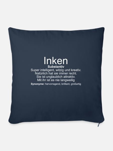 Name Definition Inken - Sofakissenbezug 45 x 45 cm - Navy