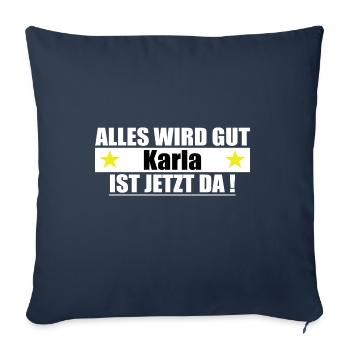 Karla Name Vorname Geburtstag - Sofakissenbezug 45 x 45 cm - Navy - Vorne