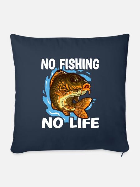 Karpfenangler - Sofakissenbezug 45 x 45 cm - Navy
