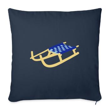 Sledge, Sled - Housse de coussin décorative 45 x 45 cm - bleu marine - Devant