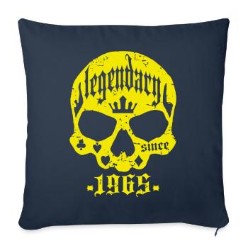 Légendaire depuis 1965 - Housse de coussin décorative 45 x 45 cm - bleu marine - Devant