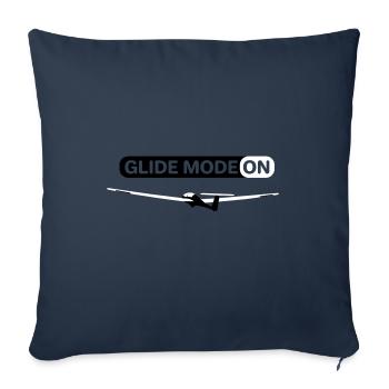 Planeur Planeur Planeur Pilote - Housse de coussin décorative 45 x 45 cm - bleu marine - Devant