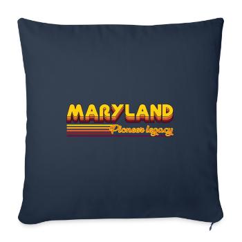 design cool des États du Maryland aux États-Unis - Housse de coussin décorative 45 x 45 cm - bleu marine - Devant