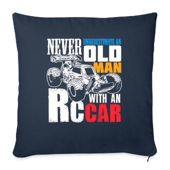 RC Car Racing cadeau pour un RC Car Racer - Housse de coussin décorative 45 x 45 cm - bleu marine - Devant