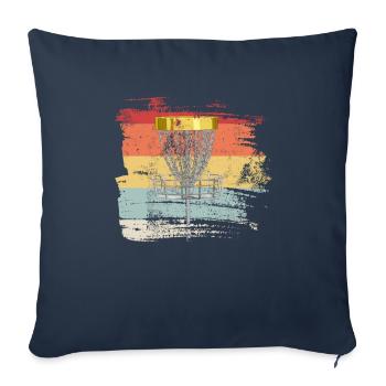 Retro Disc Golf - Sofakissenbezug 45 x 45 cm - Navy - Vorne