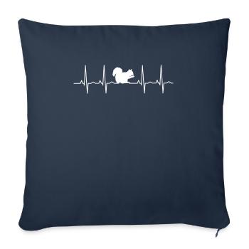 Squirrel Heartbeat - Sofa pillowcase 17,3'' x 17,3'' (45 x 45 cm) - navy - Front