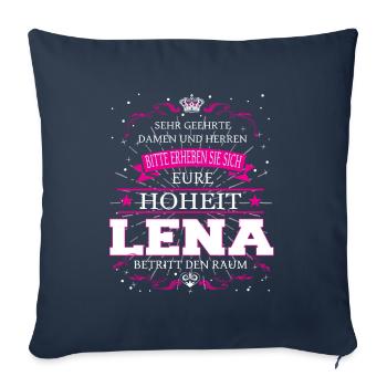 Your Highness Lena enters the room - Sofa pillowcase 17,3'' x 17,3'' (45 x 45 cm) - navy - Front