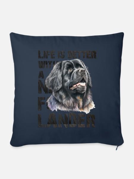 Neufundländer - Sofakissenbezug 45 x 45 cm - Navy