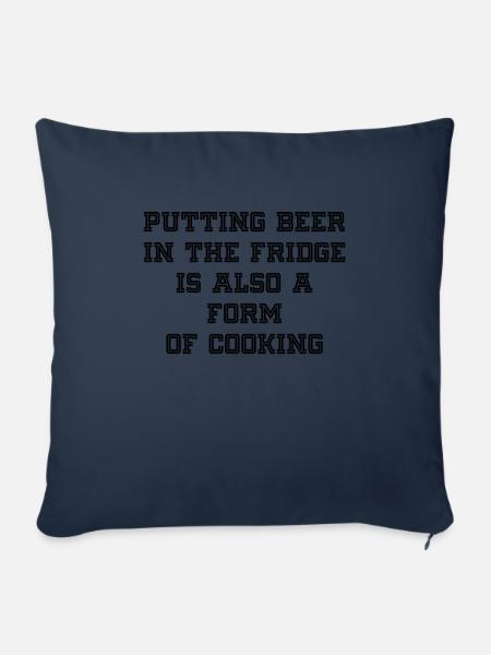 Bier-Shirt - Sofakissenbezug 45 x 45 cm - Navy