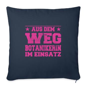 Out of the Way Botanist in Action Design - Sofa pillowcase 17,3'' x 17,3'' (45 x 45 cm) - navy - Front