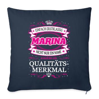 Qualitätsmerkmal Marina einfach Erstklassig - Sofakissenbezug 45 x 45 cm - Navy - Vorne