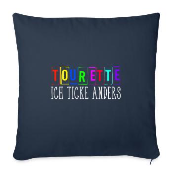 tourette ich ticke anders - Sofakissenbezug 45 x 45 cm - Navy - Vorne