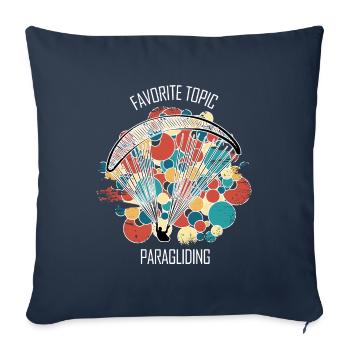 Paragliding Gleitschirm Paragleiter Paraglider - Sofa pillowcase 17,3'' x 17,3'' (45 x 45 cm) - navy - Front