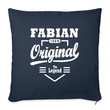 Fabian original gift personalized first name fabian - Sofa pillowcase 17,3'' x 17,3'' (45 x 45 cm) - navy - Front