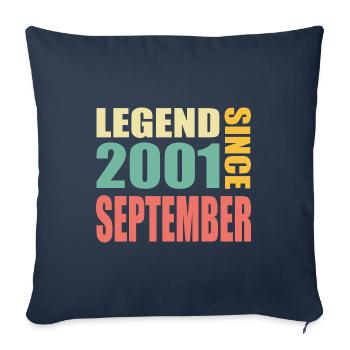 22nd Birthday September Vintage 2001 Vintage - Sofa pillowcase 17,3'' x 17,3'' (45 x 45 cm) - navy - Front