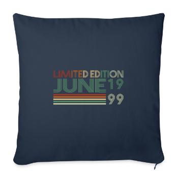 24th Birthday June Vintage 1999 Vintage - Sofa pillowcase 17,3'' x 17,3'' (45 x 45 cm) - navy - Front