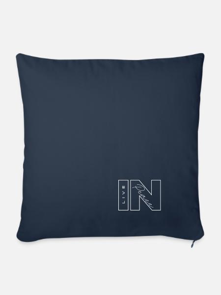Lebe in Frieden - Sofakissenbezug 45 x 45 cm - Navy