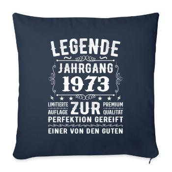 Legend - Vintage 1973 - Matured to perfection - Sofa pillowcase 17,3'' x 17,3'' (45 x 45 cm) - navy - Front