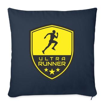 LOGO DE L’ULTRA RUNNER - Housse de coussin décorative 45 x 45 cm - bleu marine - Devant