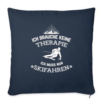 Ski Therapie - Sofakissenbezug 45 x 45 cm - Navy - Vorne