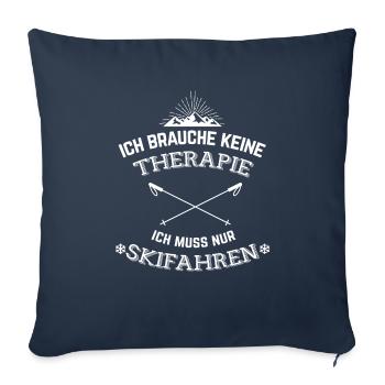 Ski Therapie - Sofakissenbezug 45 x 45 cm - Navy - Vorne