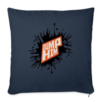 Dump Him Quote Logo - Housse de coussin décorative 45 x 45 cm - bleu marine - Devant