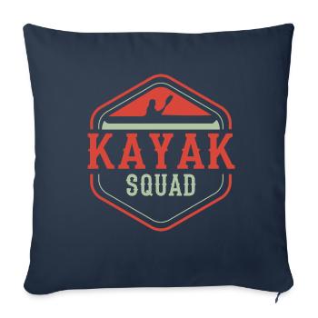 Kayak Squad Canoe Wildlife Nature Kayak - Housse de coussin décorative 45 x 45 cm - bleu marine - Devant