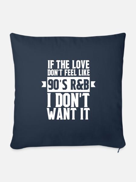 90er R&B RnB - Sofakissenbezug 45 x 45 cm - Navy