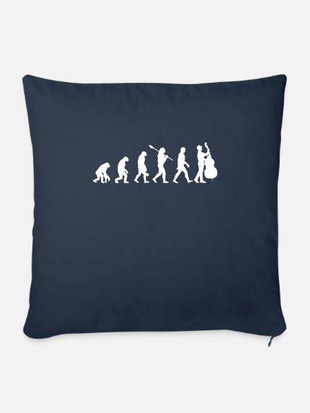 Kontrabass Evolution - Sofakissenbezug 45 x 45 cm - Navy