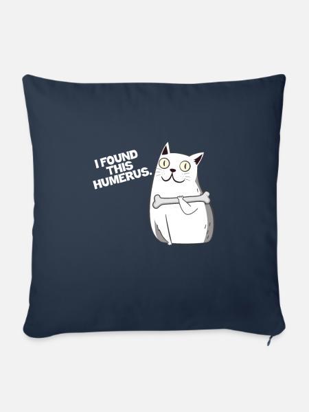 Katze Knochen Humerus - Sofakissenbezug 45 x 45 cm - Navy