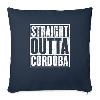 Straight Outta Córdoba Vintage - Housse de coussin décorative 45 x 45 cm - bleu marine - Devant