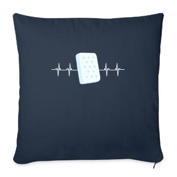 Meilleur docteur en matelas de lit vendeur - Housse de coussin décorative 45 x 45 cm - bleu marine - Devant