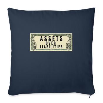 Assets Over Liabilities Entrepreneur Accountant - Sofa pillowcase 17,3'' x 17,3'' (45 x 45 cm) - navy - Front