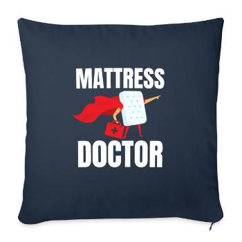 Meilleur vendeur de matelas de lit Docteur - Housse de coussin décorative 45 x 45 cm - bleu marine - Devant
