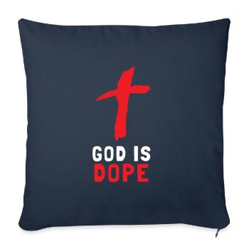 Christian - God Is Black And Red - Sofa pillowcase 17,3'' x 17,3'' (45 x 45 cm) - navy - Front
