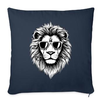 Lion Lion Animal Africa - Sofa pillowcase 17,3'' x 17,3'' (45 x 45 cm) - navy - Front
