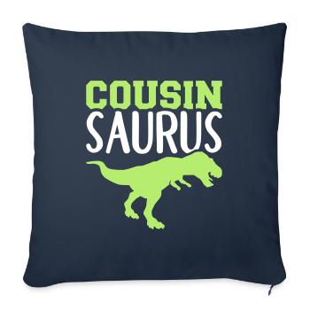 cousin - Housse de coussin décorative 45 x 45 cm - bleu marine - Devant