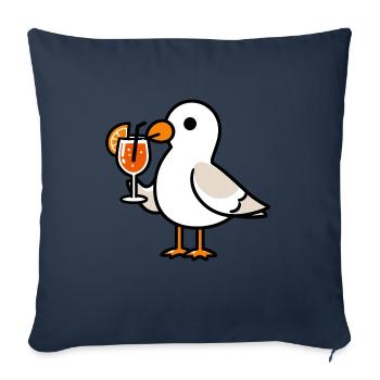 North Sea Seagull Aperitif Aperoli Spritz Campari Drink - Sofa pillowcase 17,3'' x 17,3'' (45 x 45 cm) - navy - Front