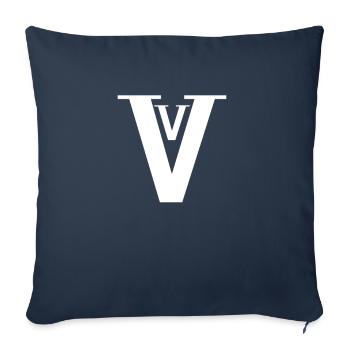 V - Sofa pillowcase 17,3'' x 17,3'' (45 x 45 cm) - navy - Front