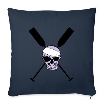 Crâne Oar Canoe Dragon Boat - Housse de coussin décorative 45 x 45 cm - bleu marine - Devant
