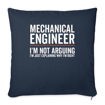 Just Explaining - Mechanical Engineer - Sofa pillowcase 17,3'' x 17,3'' (45 x 45 cm) - navy - Front