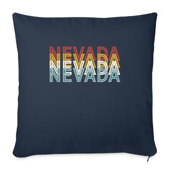 US 70s Retro State Vintage Nevada - Sofa pillowcase 17,3'' x 17,3'' (45 x 45 cm) - navy - Front